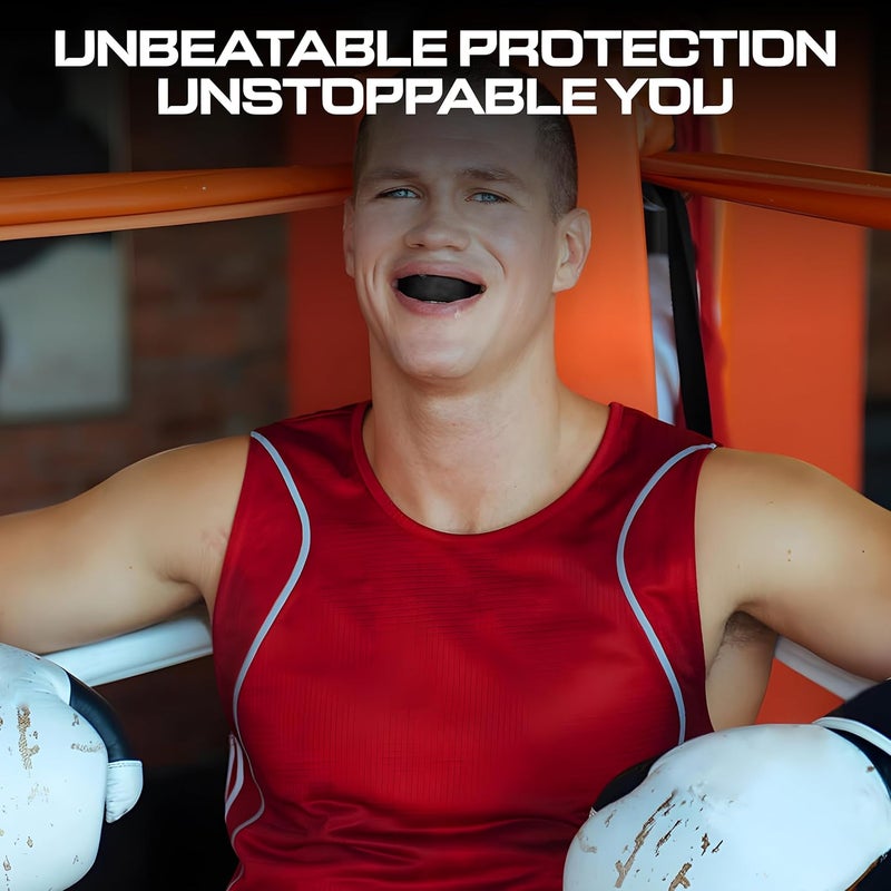 BFS IMPEX Mouth Guard Sports for Adults Best for Teeth,MMA Mouth Guard with Case for Boxing,Karate,Rugby,Football MouthGuard (Black) - Image 5